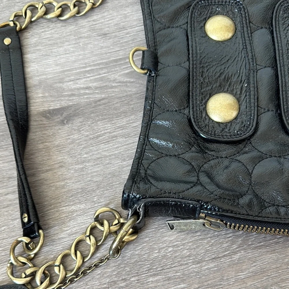 Cynthia Rowley Black Hobo with Gold-Tone Stud Accents